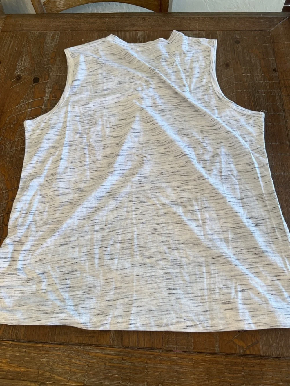 Women’s Gray Knit Tank Top with Red & Navy 'Boom Boom' Graphic - Picture 5 of 7